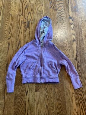 Tea Collection purple zip-up hoodie, size 7